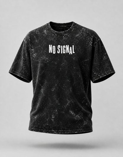 No Signal Unisex Acid Washed Oversized T-shirt