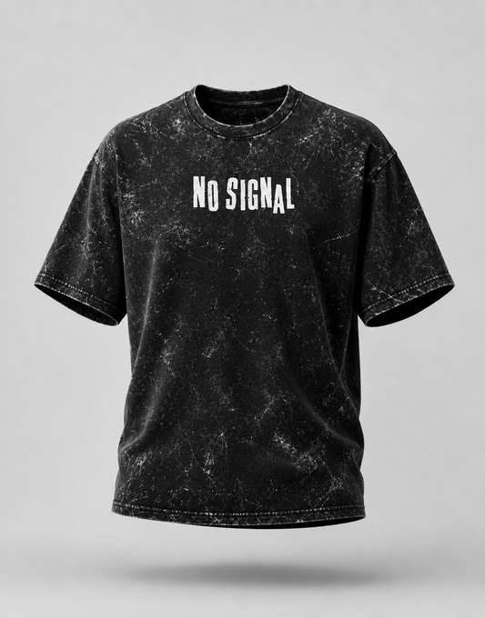 No Signal Unisex Acid Washed Oversized T-shirt