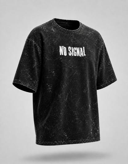 No Signal Unisex Acid Washed Oversized T-shirt