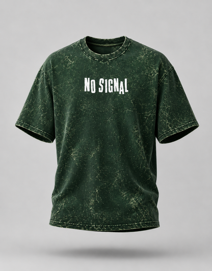 No Signal Unisex Acid Washed Oversized T-shirt