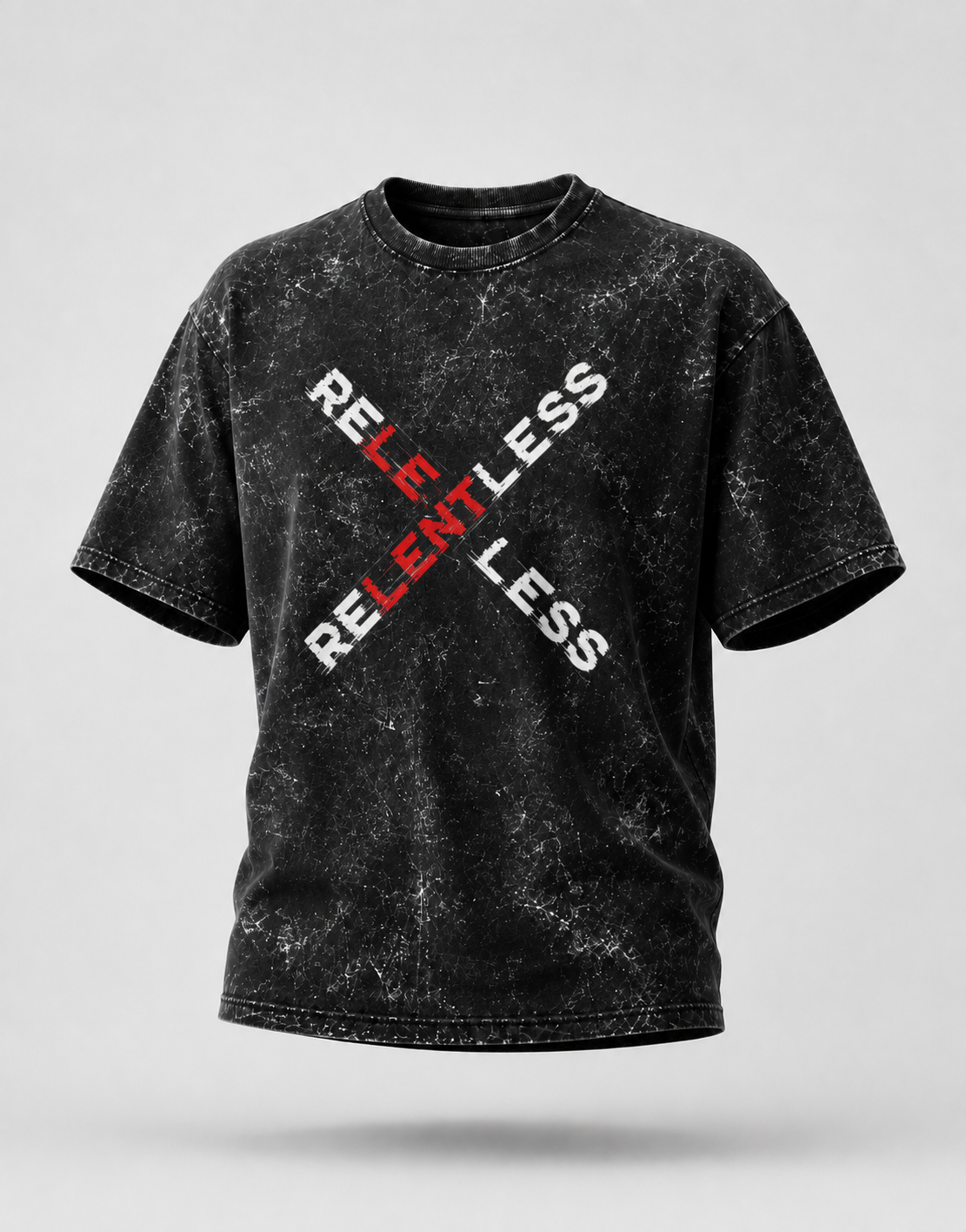 Relentless Unisex Acid Washed Oversized Tee