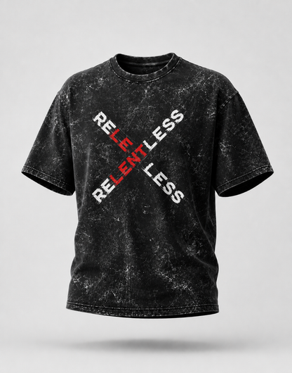 Relentless Unisex Acid Washed Oversized Tee