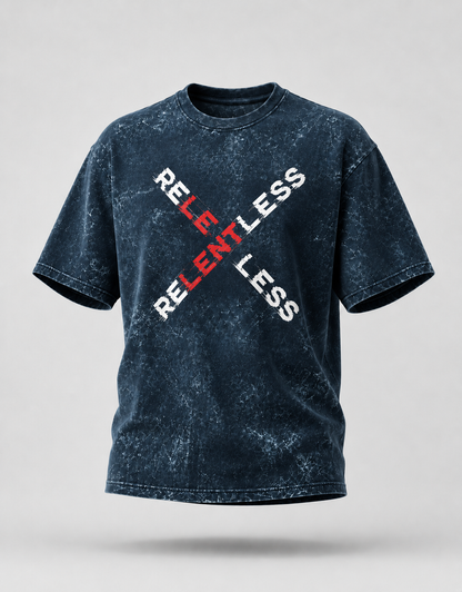 Relentless Unisex Acid Washed Oversized Tee