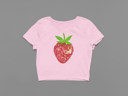 Sparkly Strawberry Crop Top
