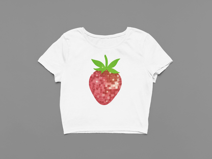 Sparkly Strawberry Crop Top