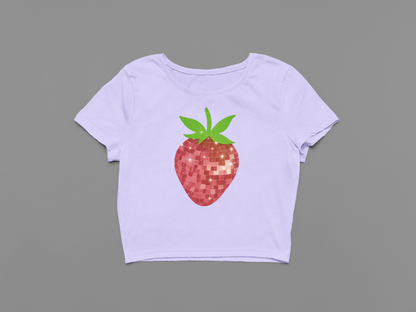 Sparkly Strawberry Crop Top