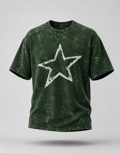 Vintage Star Unisex Acid Washed Oversized T-shirt