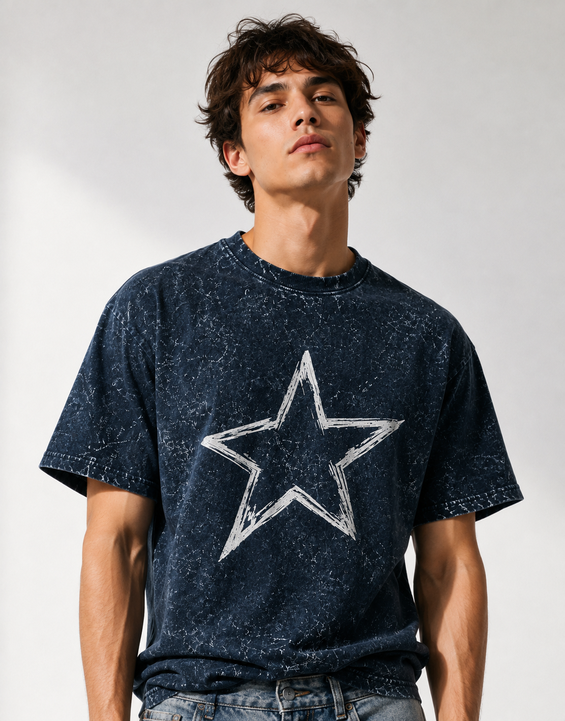 Vintage Star Unisex Acid Washed Oversized T-shirt