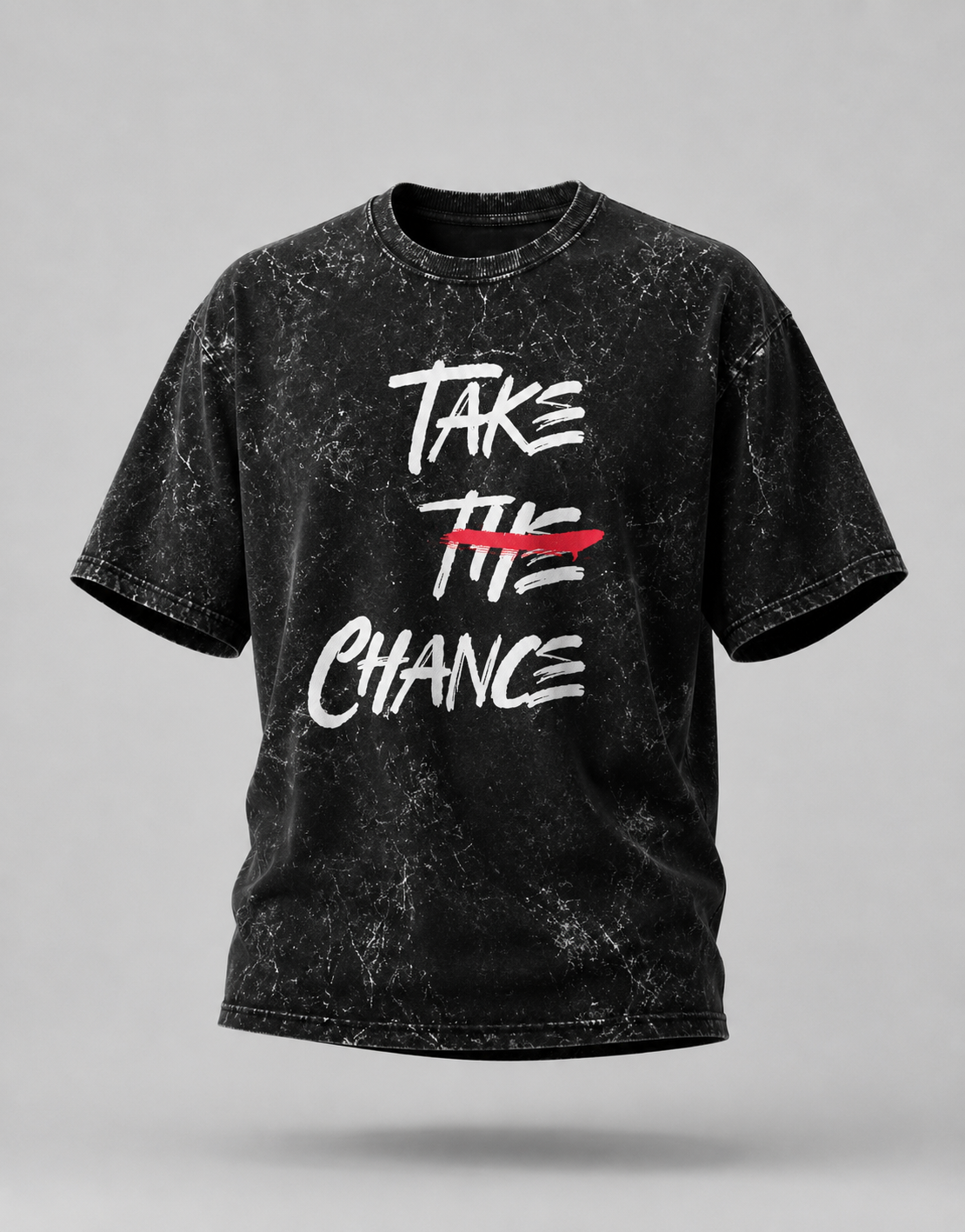 Take The Chance Unisex Acid Washed Oversized Tee