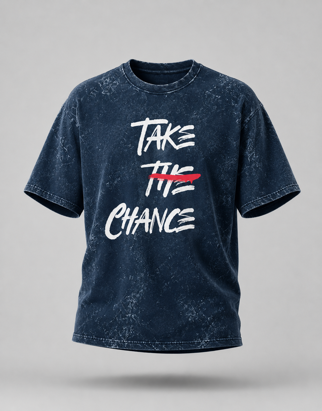 Take The Chance Unisex Acid Washed Oversized Tee