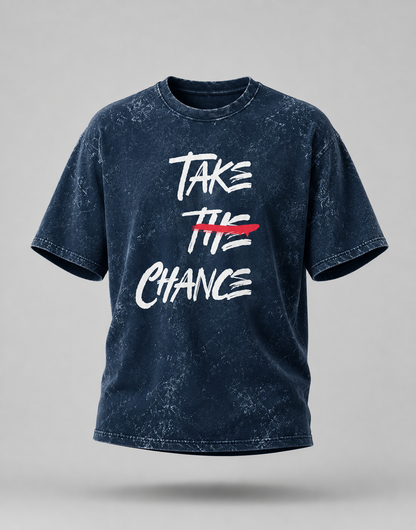 Take The Chance Unisex Acid Washed Oversized Tee