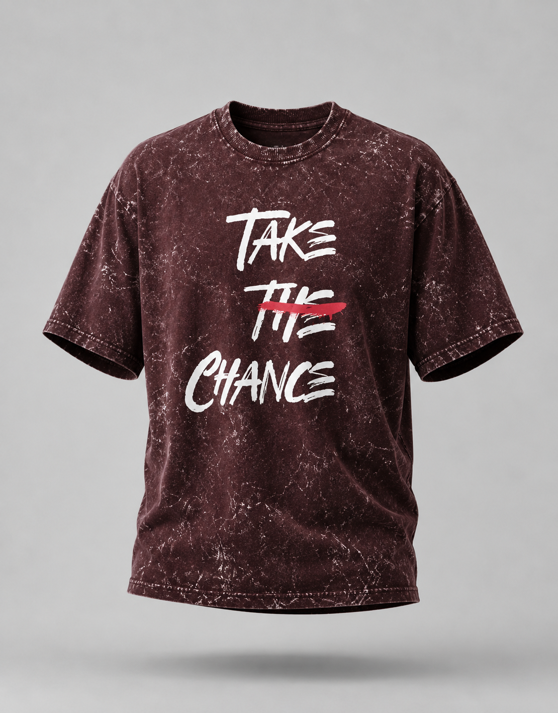 Take The Chance Unisex Acid Washed Oversized Tee