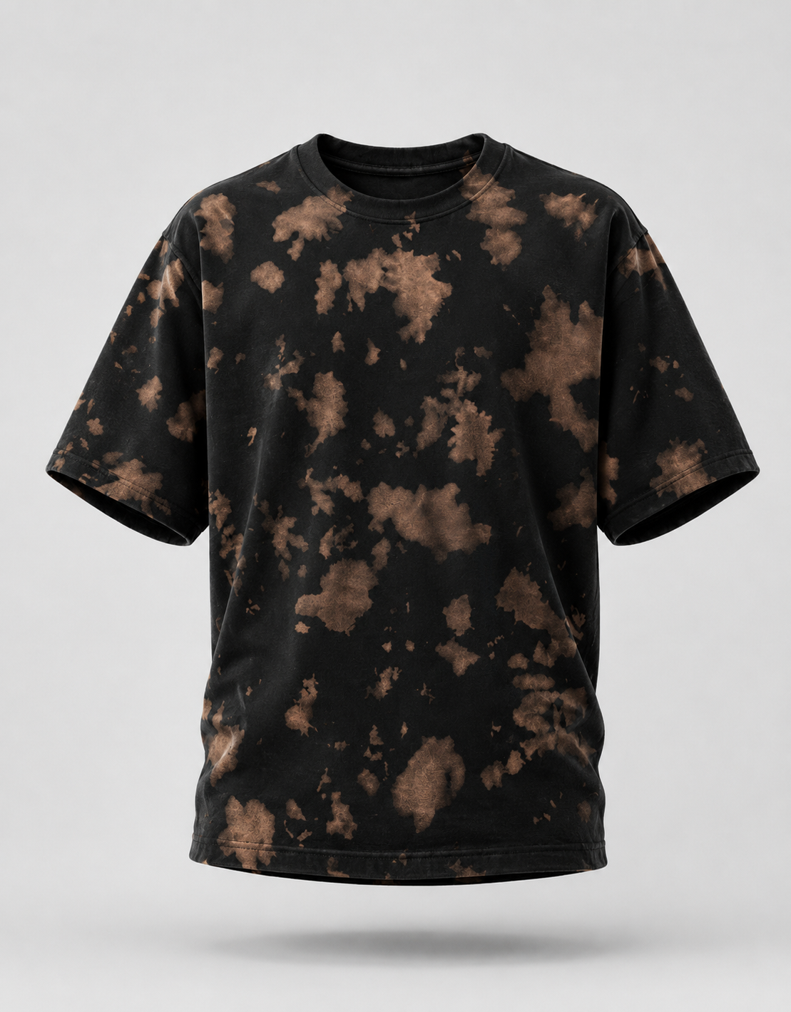 Black & Brown Tie-Dye Oversized T-Shirt
