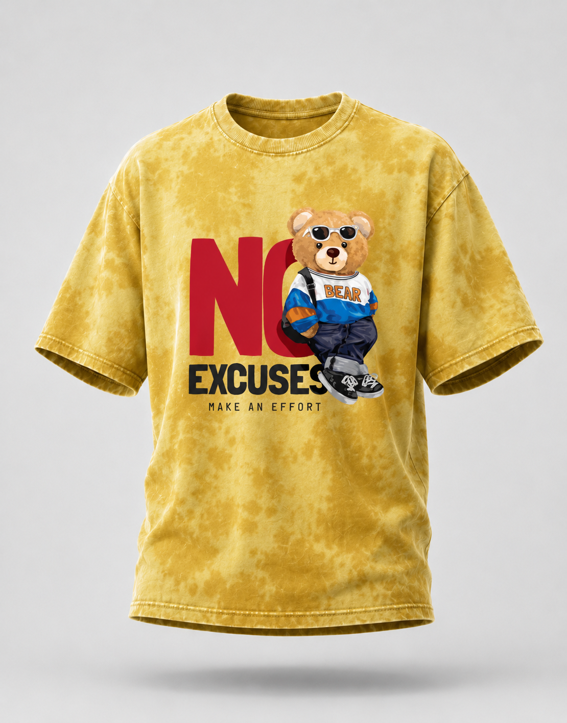No Excuses Unisex Tie Dye Oversized T-Shirt