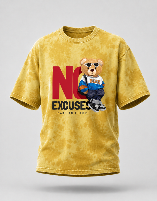 No Excuses Unisex Tie Dye Oversized T-Shirt