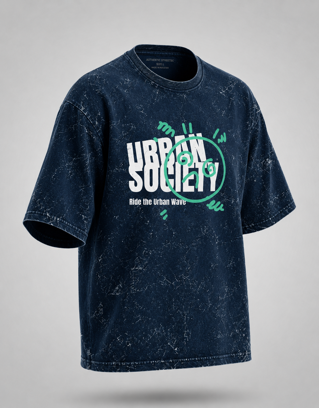 Urban Society Unisex Acid Washed Oversized Tee