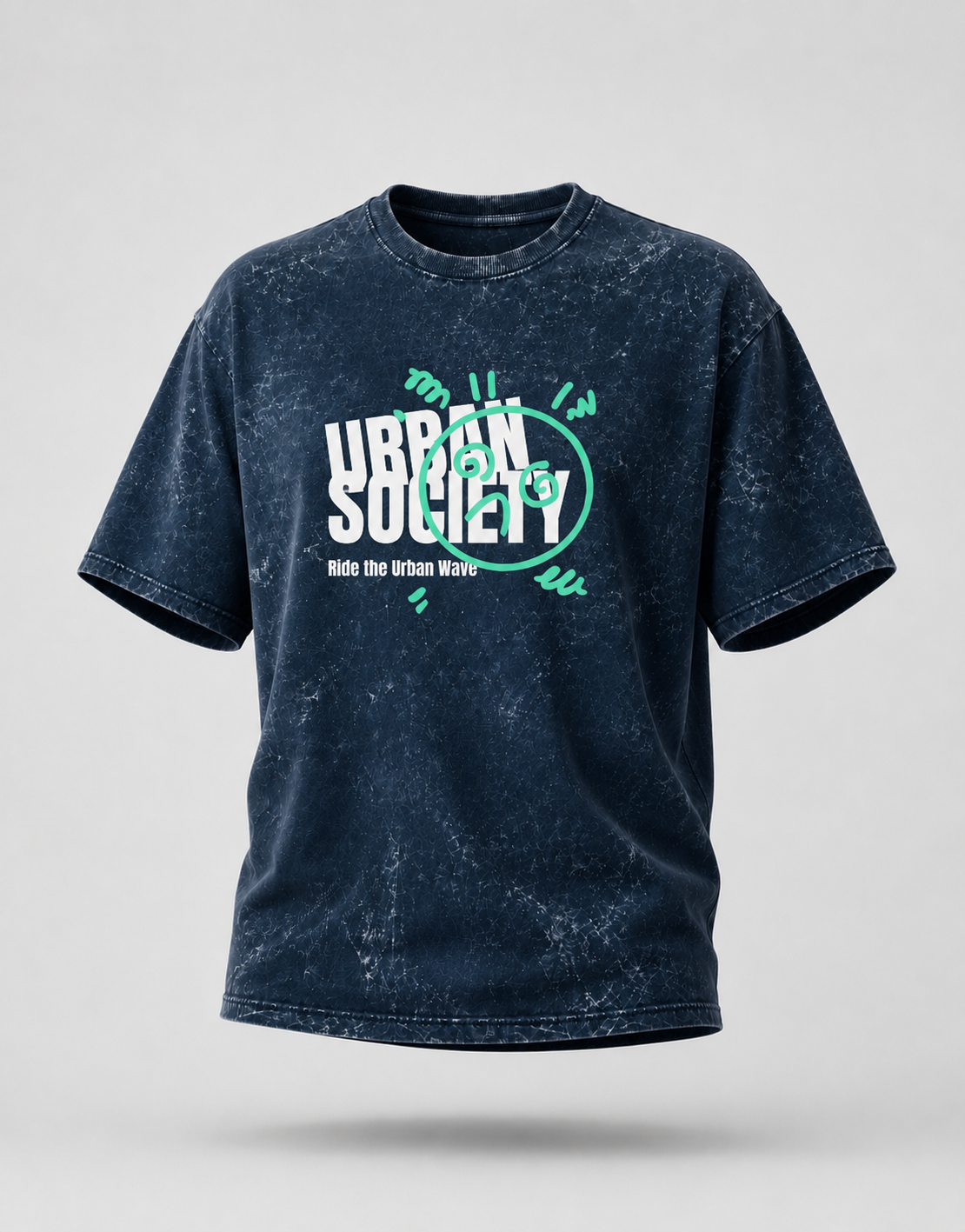 Urban Society Unisex Acid Washed Oversized Tee