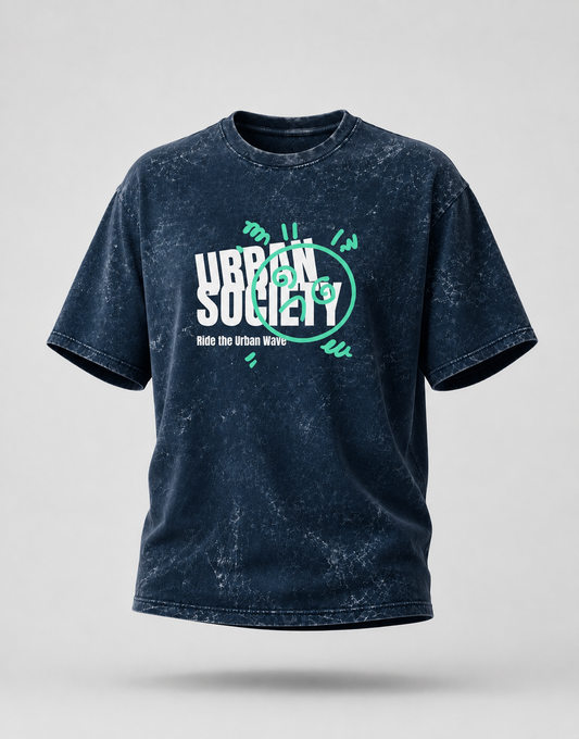 Urban Society Unisex Acid Washed Oversized Tee