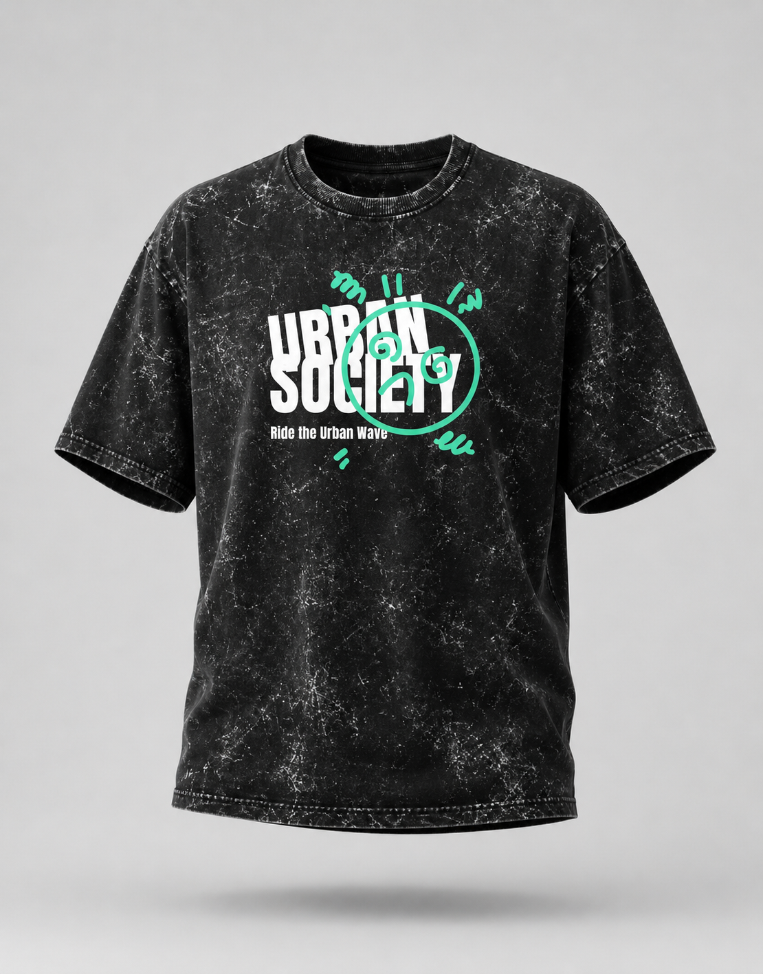 Urban Society Unisex Acid Washed Oversized Tee