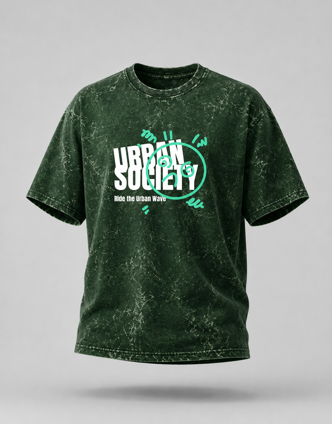Urban Society Unisex Acid Washed Oversized Tee