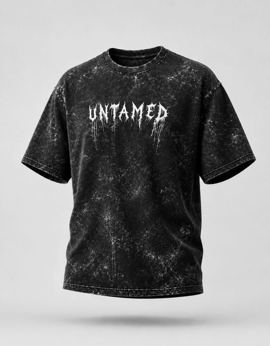 Untamed Unisex Acid Washed Oversized T-shirt