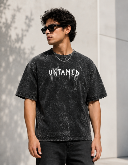 Untamed Unisex Acid Washed Oversized T-shirt