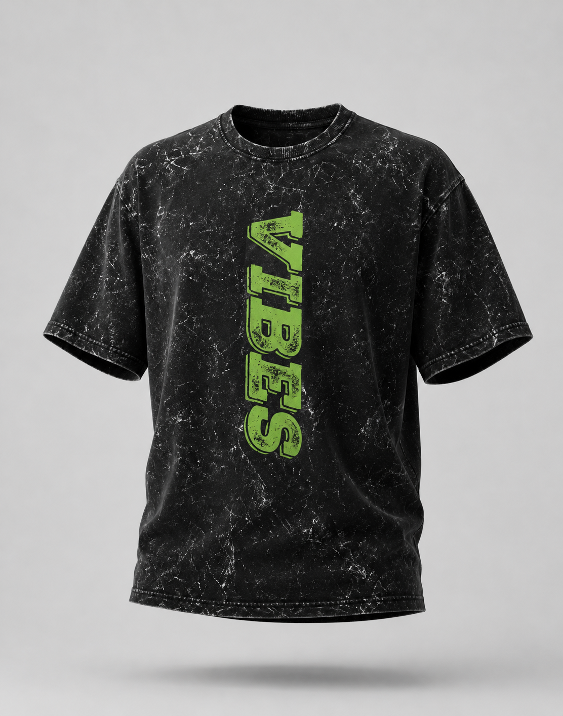 Vibes Unisex Acid Washed Oversized Tee
