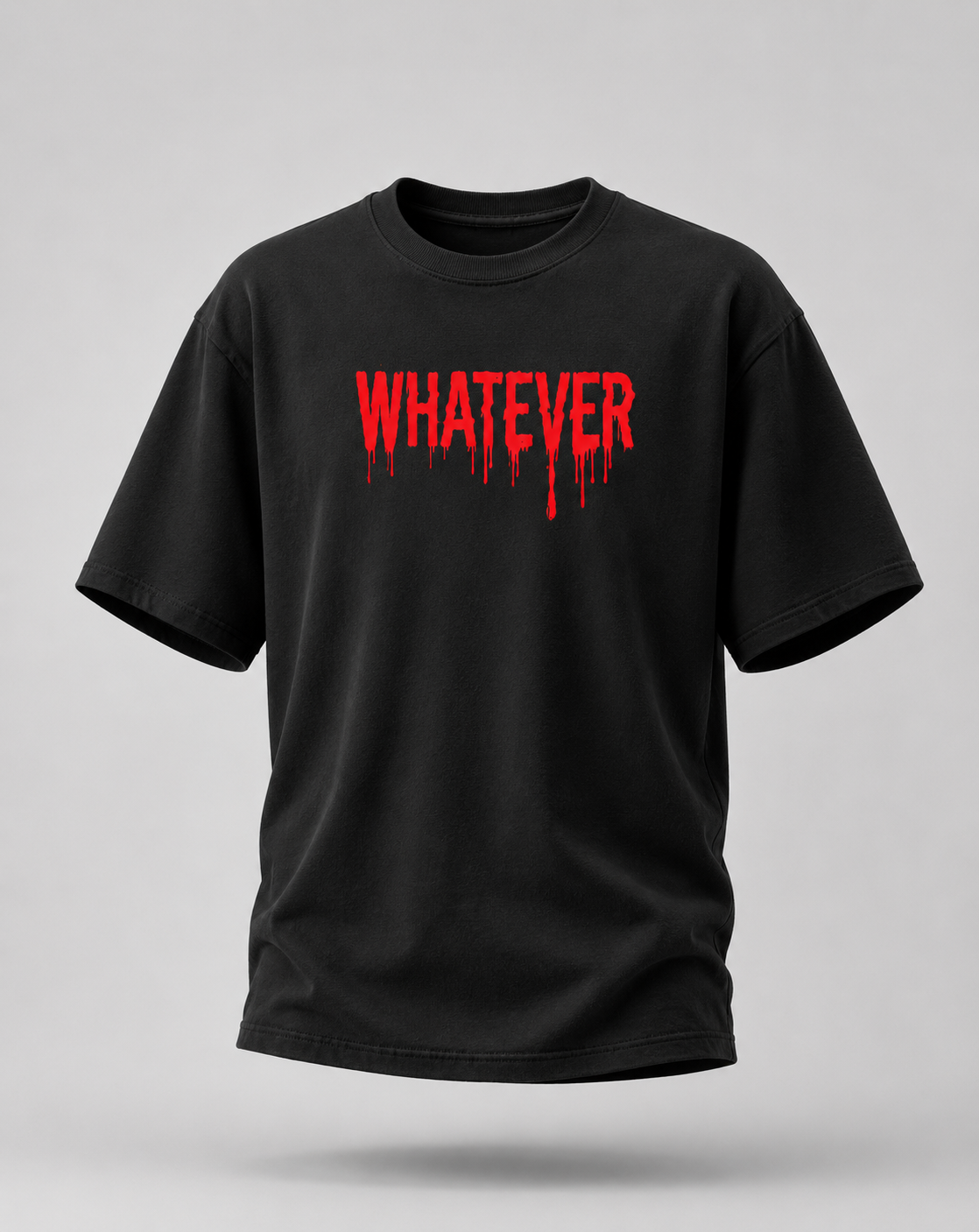 Whatever Typography Oversized T-Shirt