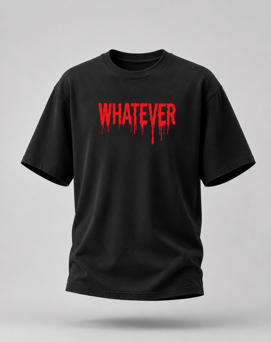 Whatever Typography Oversized T-Shirt