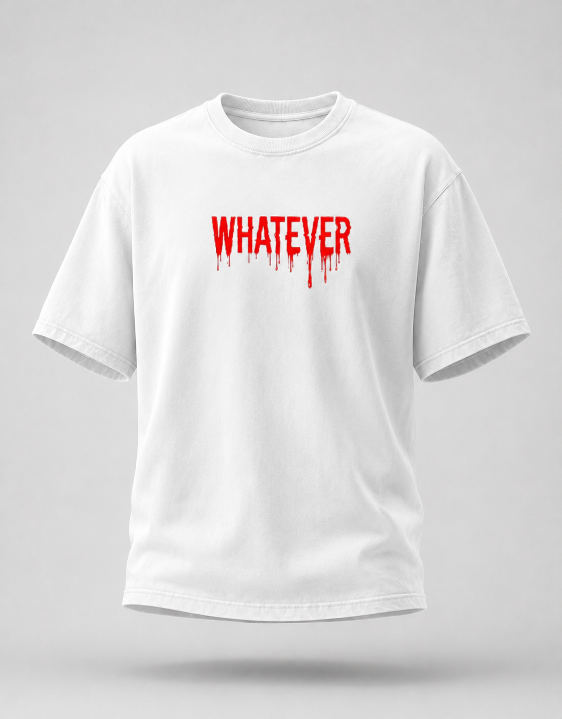 Whatever Typography Oversized T-Shirt